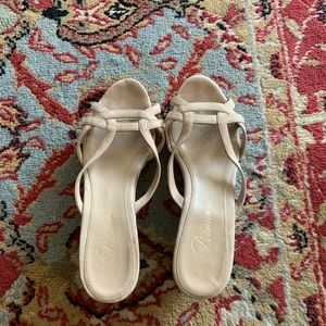 Delman beige platform sandals